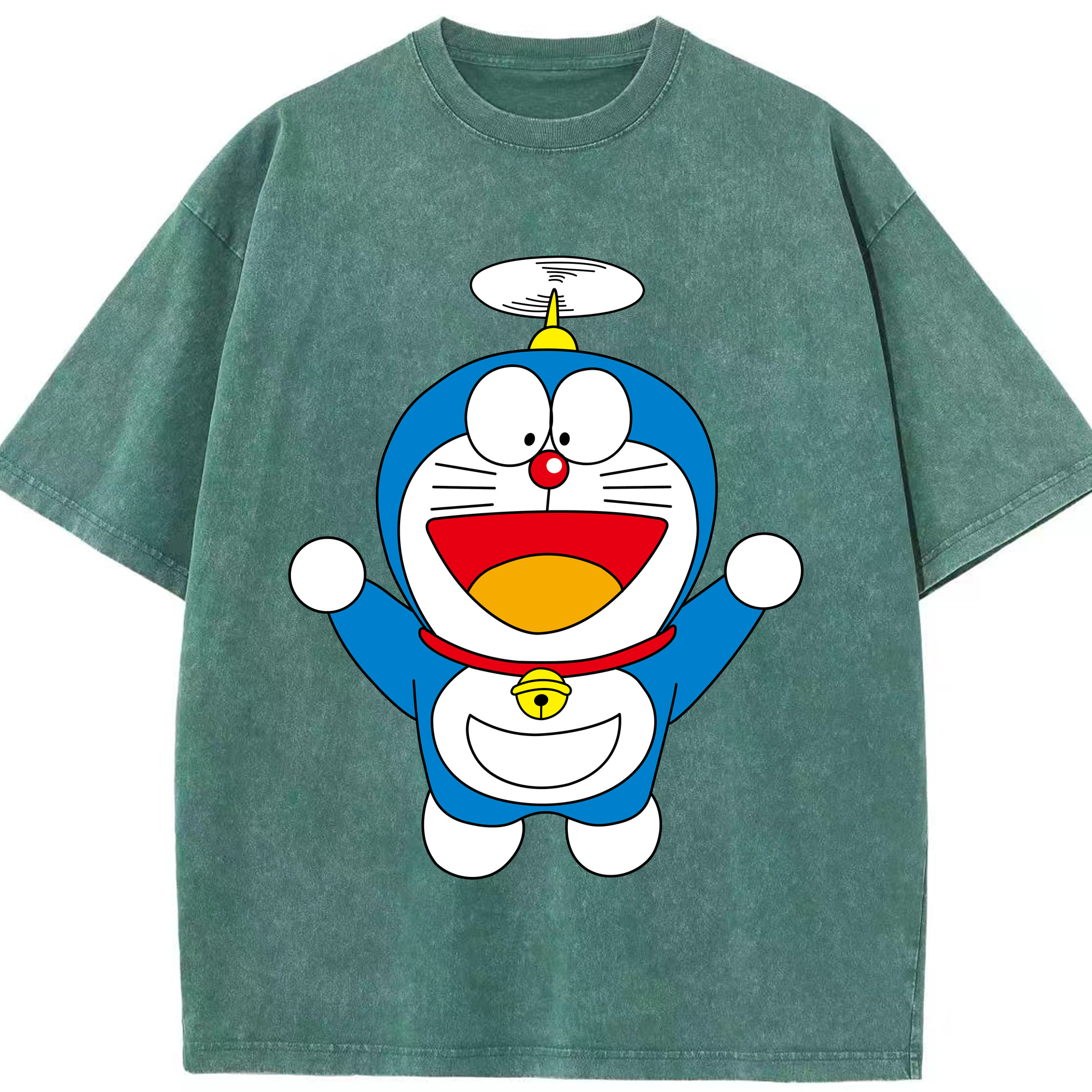 （画像用） ドラえもん Doraemon 綿100% ヴィンテージ風 半袖Tシャツ（フロントプリント）